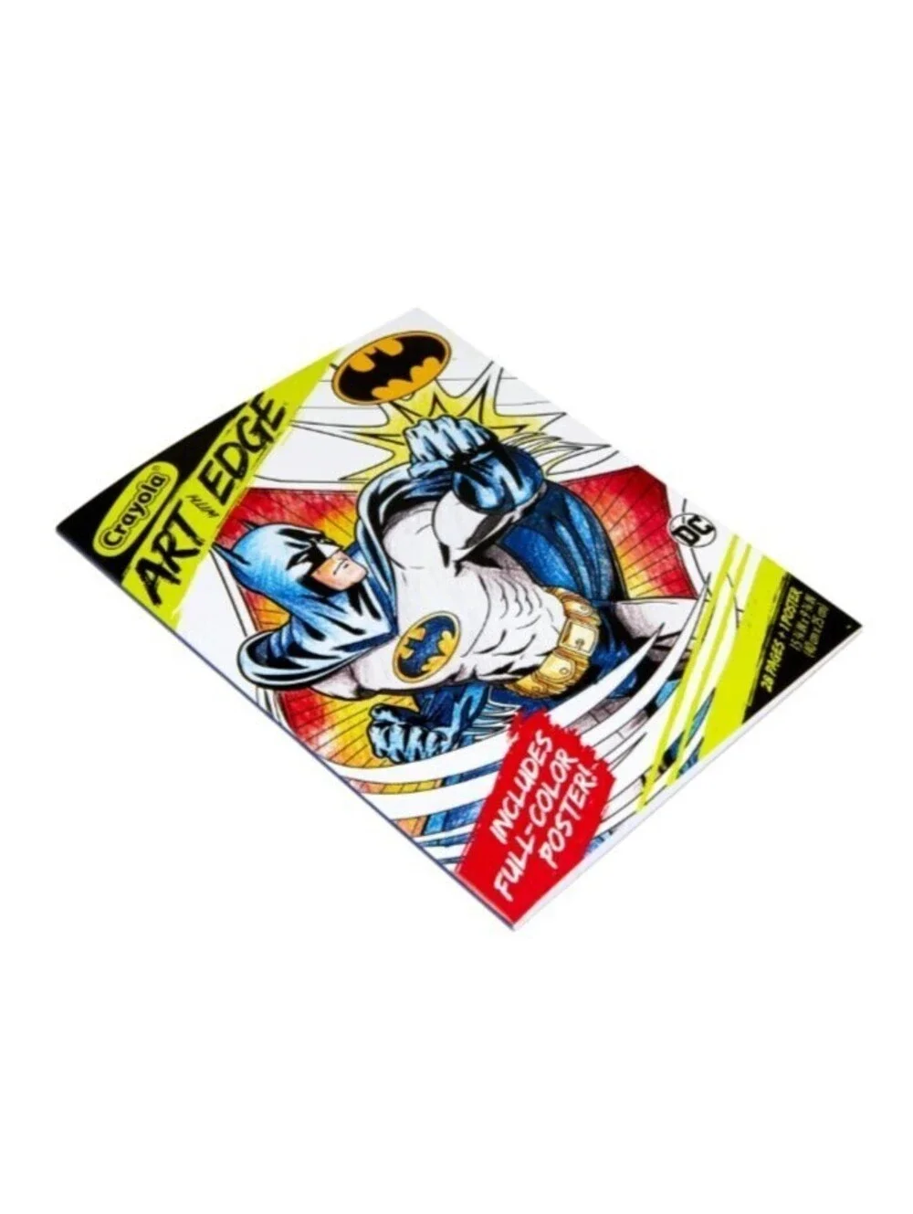 Crayola Art With Edge Batman Coloring Book (28 Pages 1 Color Poster) Gift